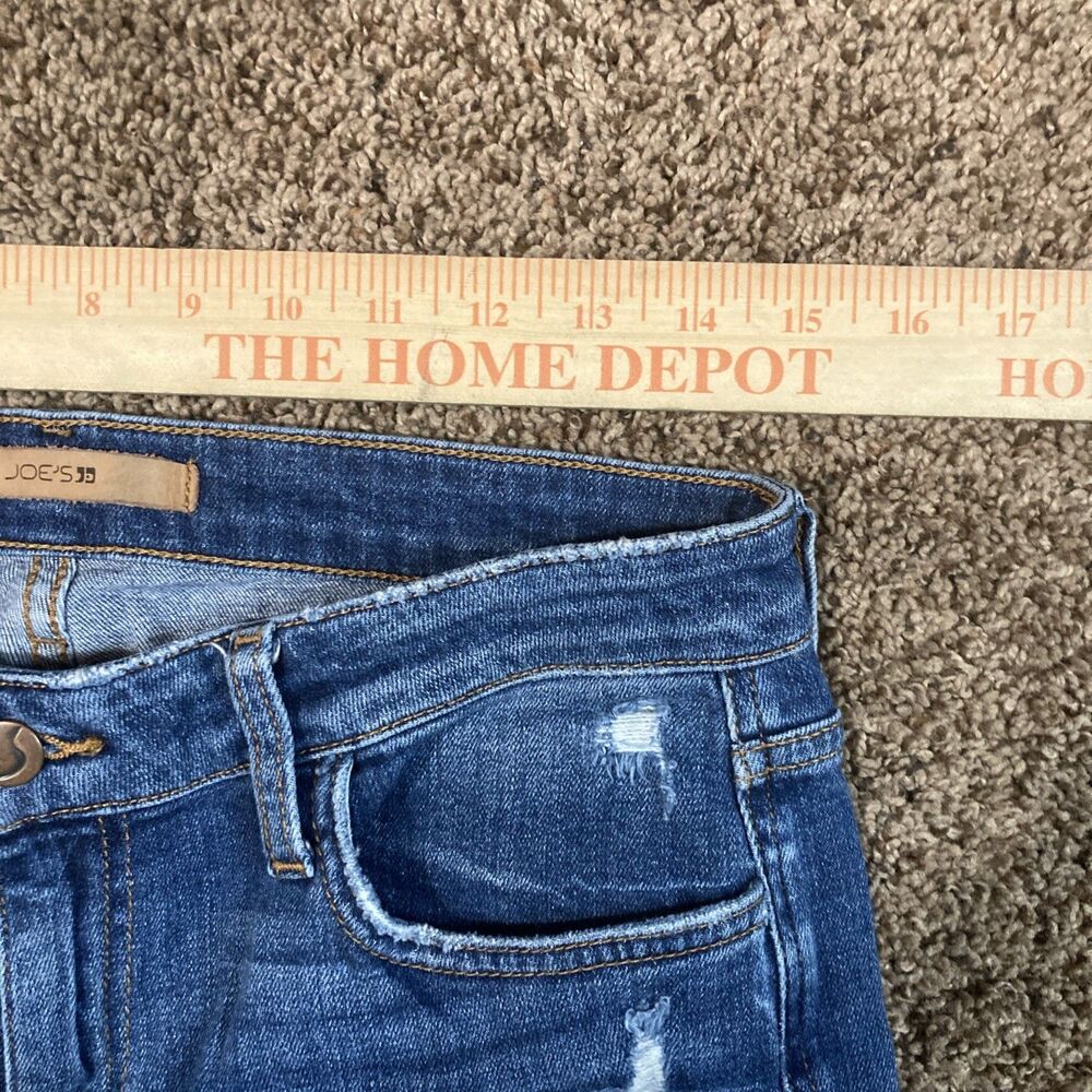 Joe's Jeans The Ex-Lover Straight Crop Womens 27 Blue Distressed Boyfriend Denim - Picture 3 of 9